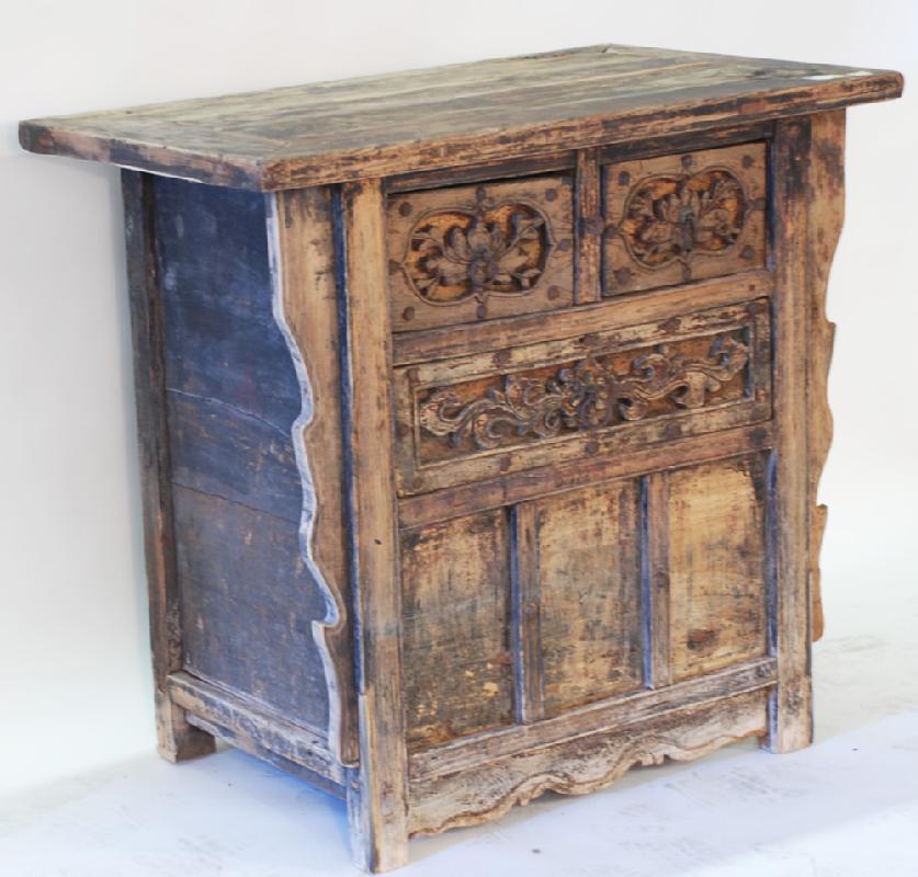 Rare Chinese Three Drawer Coffer Table
