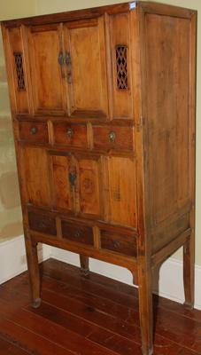 Antique Chinese Kitchen Cabinet, 4-Doors and 6-Drawers