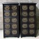 Ten Drawer Black Chinese Apothecary Chest