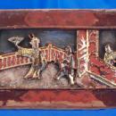 Painted Carved Bed Panel