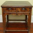 Early Qing Dynasty Antique Chinese Game Table Square Top, 2-Drawers