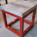 Stone Top Asian Table with Cube Base
