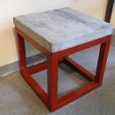 Stone Top Asian Table with Cube Base