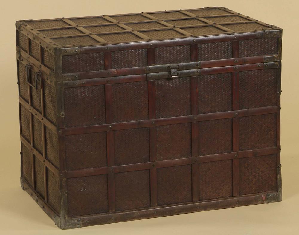 Antique Bamboo Trunk in Original Condition