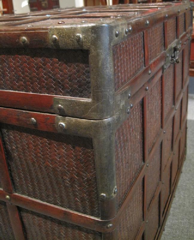 Antique Bamboo Trunk in Original Condition