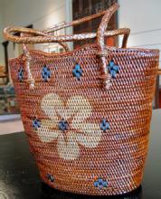 Small Floral Bali Basket