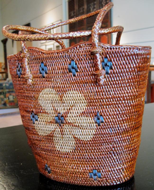 Small Floral Bali Basket