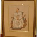 Pair of Framed Ancestor Portraits on Silk