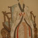Pair of Framed Ancestor Portraits on Silk