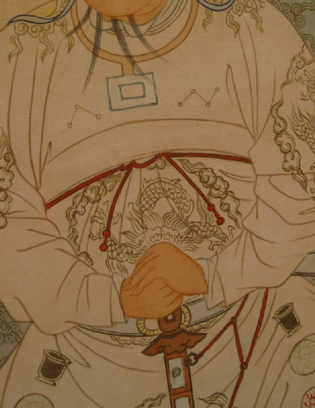 Pair of Framed Ancestor Portraits on Silk