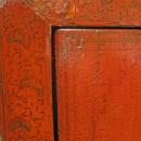 Chinese Red Lacquered Armoire Cabinet