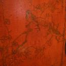Chinese Red Lacquered Armoire Cabinet