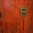 Chinese Red Lacquered Armoire Cabinet