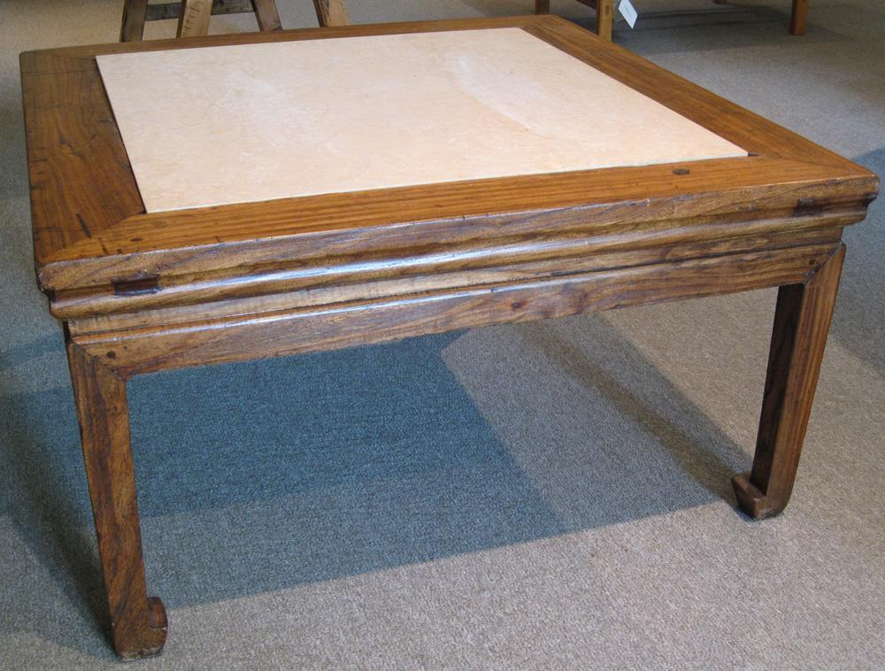 Chinese Antique Table with Stone Top