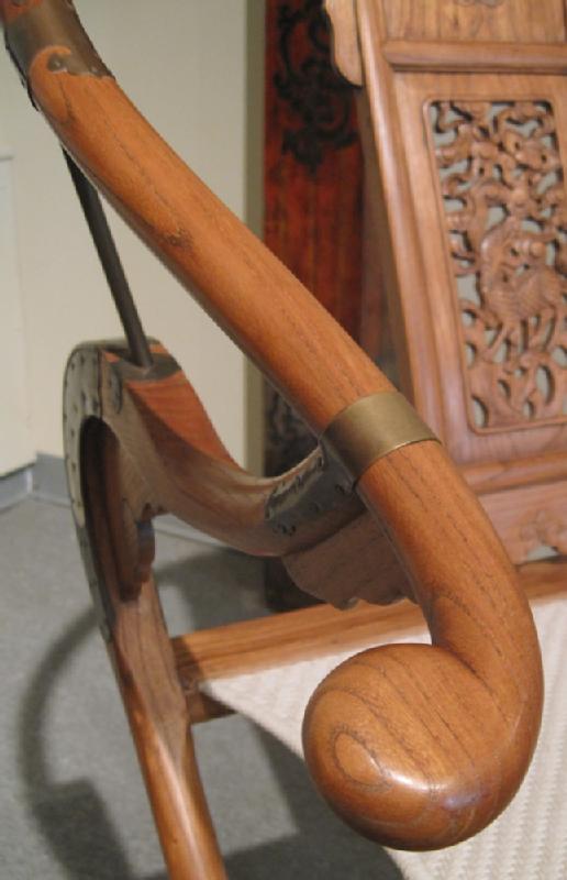 Chinese Horseshoe-Back Folding Arm Chair
