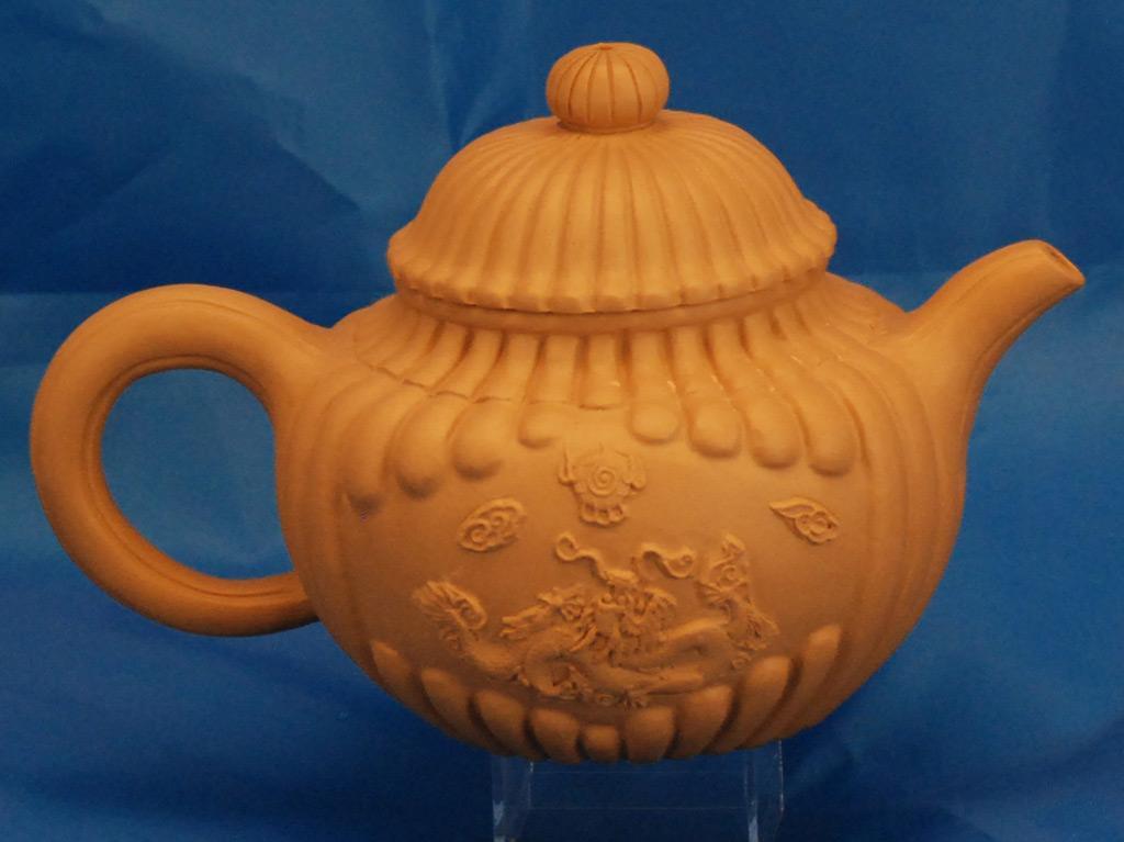 Chinese Yixing Duanni Porcelain Dragon Teapot
