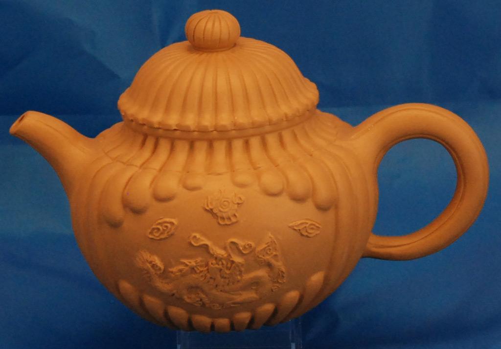 Chinese Yixing Duanni Porcelain Dragon Teapot
