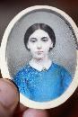 Godfred Miller NY Miniature on Ivory Rosamund Miller 1861 in case