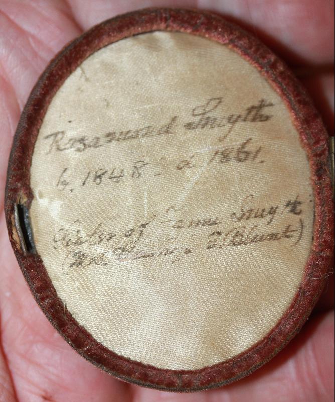 Godfred Miller NY Miniature on Ivory Rosamund Miller 1861 in case