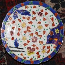 6 sets of Austrian Japan Imari Lunch Plates w Beehive Mark 1880s