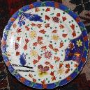 6 sets of Austrian Japan Imari Lunch Plates w Beehive Mark 1880s