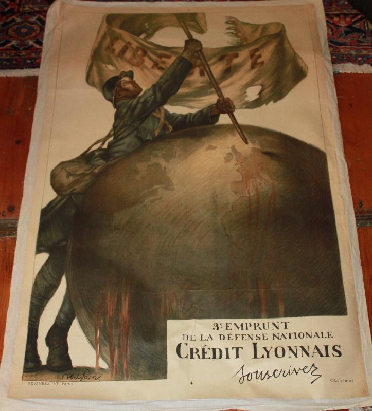Credit Lyonnais WWI Liberte Poster 3rd Fund