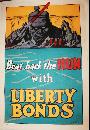 Beat Back the Huns With Liberty Bonds WWI Poster