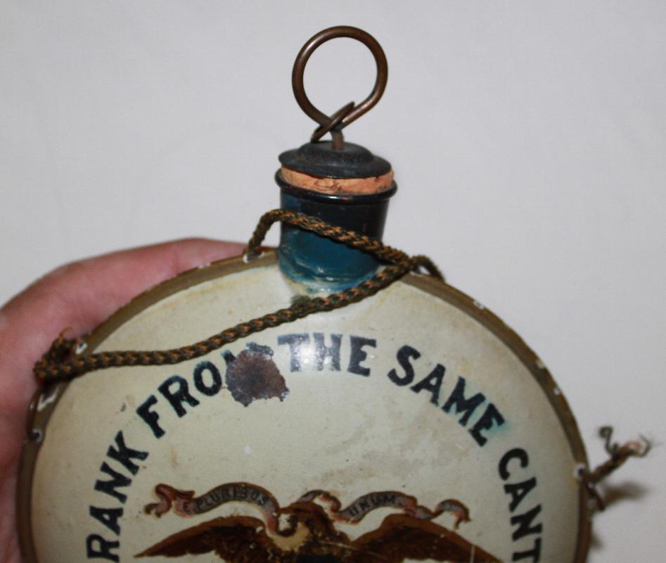 1900 GAR Encampment Canteen Tole with Eagle Chicago from Civil War Vetern