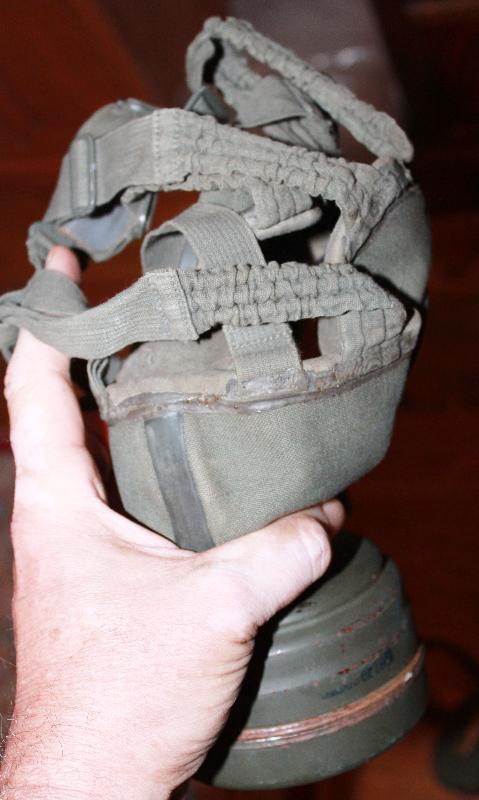 WWII German Gas Mask in Cannister 1944/3 with Soldiers name