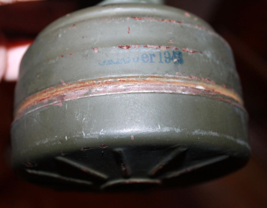 WWII German Gas Mask in Cannister 1944/3 with Soldiers name