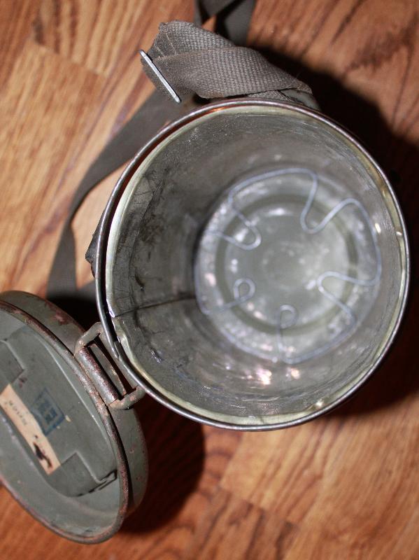 WWII German Gas Mask in Cannister 1944/3 with Soldiers name
