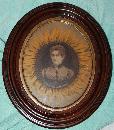 First Lady Francis Cleveland Tricora sunflower Corset Advertisementin frame