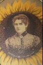 First Lady Francis Cleveland Tricora sunflower Corset Advertisementin frame