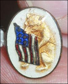 California Admissions Button Hole Lapel Bear Pin 1840s