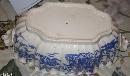 Copeland Willowware Blue White Soup Sauce Tureen 1800s Scalloped
