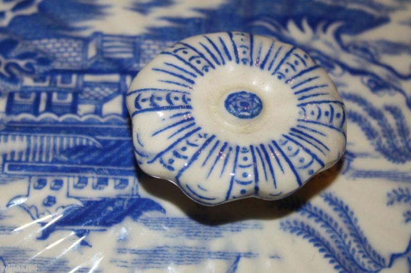Copeland Willowware Blue White Soup Sauce Tureen 1800s Scalloped