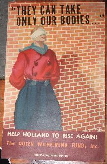 WWII Poster Hollan soldier blinfolded for firing squad