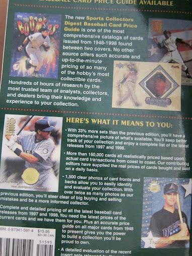 1998 Baseball Card Price Guide 12th Edition