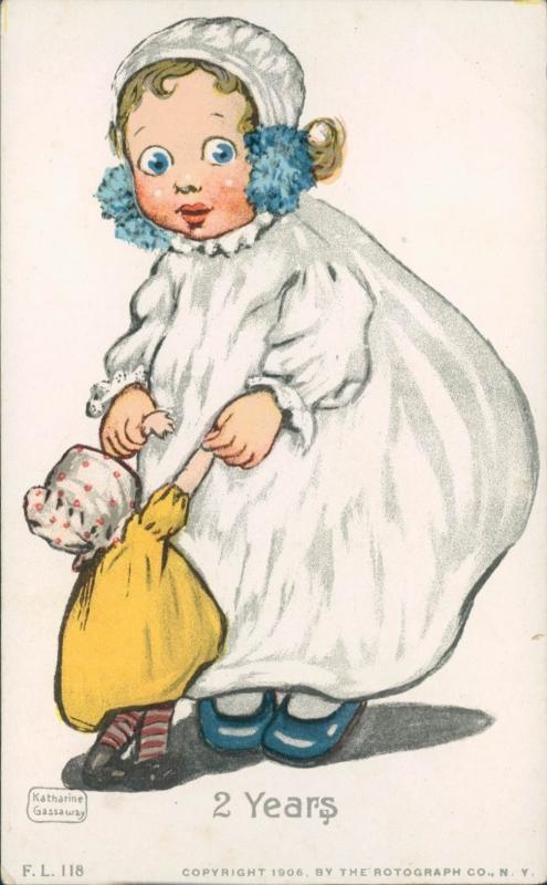 Gassaway antique postcard, 1906 Rotograph Co (2 years) FL 118