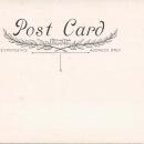 Vintage New Year postcard, clock and poinsettias, Whitney Made Worcester, Mass, unused