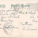 Vintage postcard, Indianapolis, Washington and Illinois stree, postmarked 1907