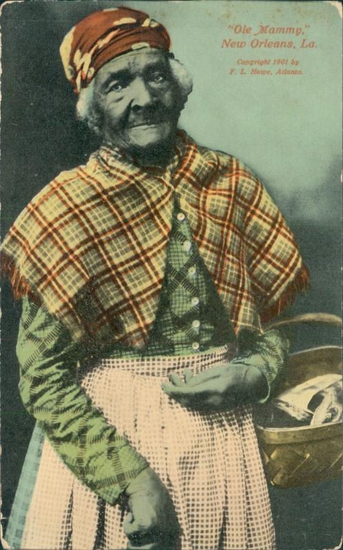 Vintage postcard, Ole Mammy, New Orleans, F.L. Howe, 1901