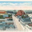 Vintage postcard, Key West Florida, Naval station and custom house, C.T. American Art, Frank Johnson