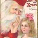Vintage embossed postcard, Santa's promise, Stecher Lithograph Co.