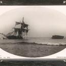 Vintage embossed framed postcard, Ship Jason