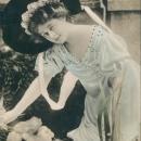 Vintage postcard, Real photo tinted lady, Papier Radium Brom