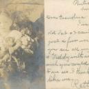 Vintage real personal photo postcard, 1907, baby
