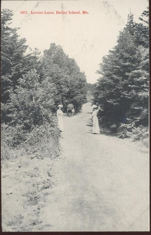 Brooklyn Postcard Company Lover's Leap Baily Island Maine Postcard 1917 #5973