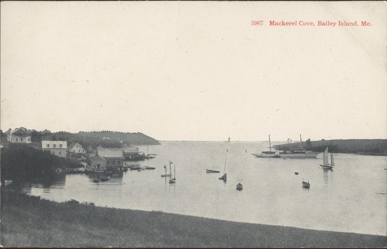 Brooklyn Postcard Company Mackeral Cove Baily Island Maine Postcard 1917 #5967