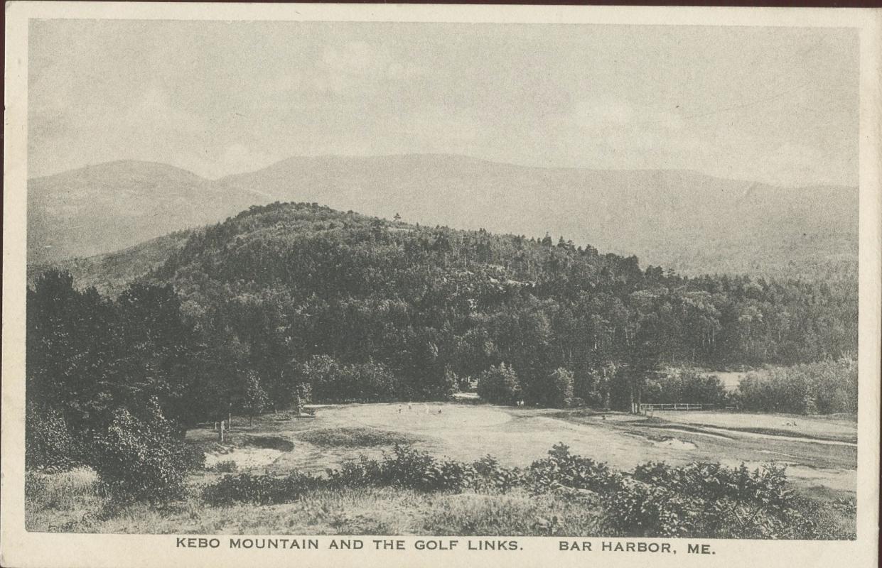 Kebo Mountain & golf Links Bar Harbor Maine Photo Postcard Albertype